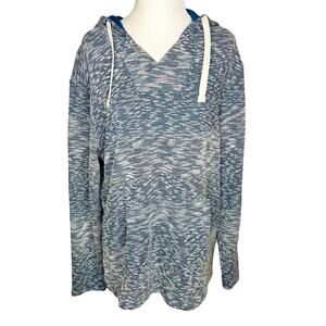 Hang Ten Baja Pullover Hoodie Blue Large